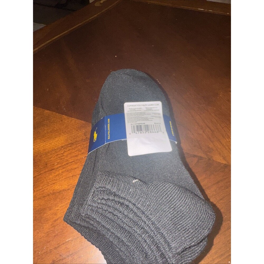 6 PACK POLO RALPH LAUREN CLASSIC SPORT MEN'S Half Cushioned SOCKS SIZE 9-11